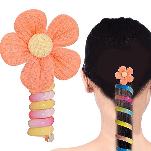 Haargummis ohne Beschädigung, Telefonkabel-Pferdeschwanz-Haargummis, stilvolle und wasserdichte Haarspiralen, elastisches Haar, gedrehtes Haargummi, Haar-Accessoires für Kinder von fanelod