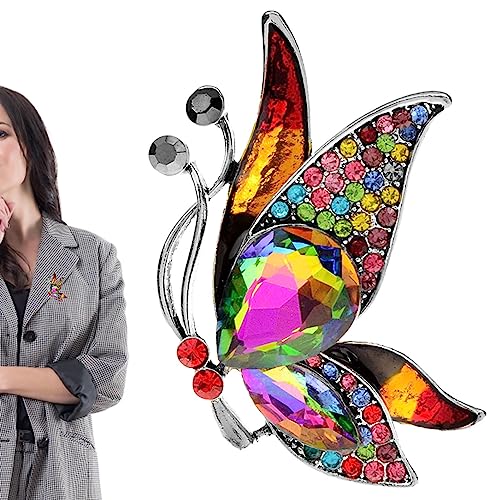 Kristall-Anstecknadeln, geflügelte Kleidungsnadeln, zierliche Strass-Brosche, Retro-Brosche, glänzender Modeschmuck – für Mama, Tante von fanelod