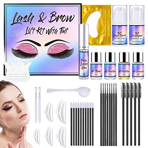 Lash Lift Kit für Dauerwellen | Augenbrauen färben formt langanhaltend - Wimpern-Brauen-Färbewerkzeug, Wimpern-Augenbrauen-Dauerwellen-Set, Wimpern- und Augenbrauen-Färbe-Set für Mädchen und Fanelod von fanelod