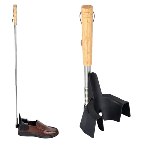 Lazy Shoe Helper – Schuhlöffel für Herren | Schuhunterstützungsgerät | fauler Schuhhelfer mit Griff | einziehbarer langer Griff Schuhlöffel | Unisex tragbarer Schuhlöffel mit Griff | Schuhstab- von fanelod