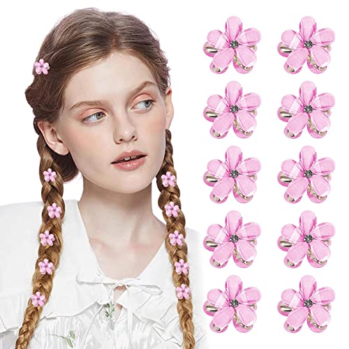 Mini Perlenhaarspangen - 10 Stück Haarspangen mit Blumenperlen | Praktisches Haarstyling-Werkzeug für Frauen, Mädchen, Geburtstag und Hochzeitsfeier Fanelod von fanelod