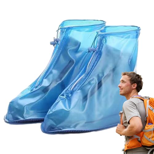 Regenschuhüberzüge, wasserdichte Schuhüberzüge für Männer und Frauen, verdickte, verschleißfeste Regenstiefel-Schuhüberzüge, wiederverwendbarer Schneestiefelschutz für Camping, Outdoor von fanelod