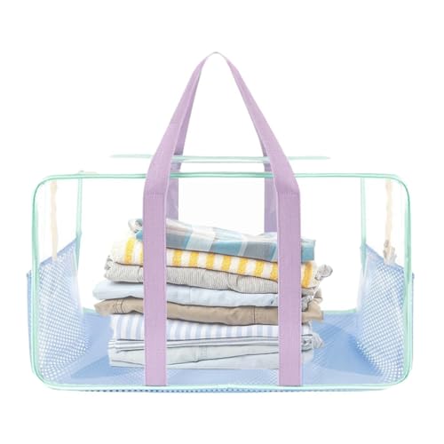 Schwimmbadtasche - Umhängetasche mit Reißverschluss | Große Strandtaschen für Damen | Sommerurlaub Familie Reisetasche wiederverwendbar, blu, Refer to description von fanelod