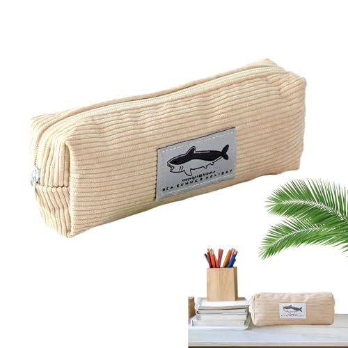 fanelod Federmäppchen, einfarbiges Federmäppchen, Federmäppchen aus Cord, großes Fassungsvermögen für Schreibwaren, Make-up-Tasche, Bleistift-Organizer, Schreibwarentaschen für das Schulbüro fanelod Federmäppchen, einfarbiges Federmäppchen, Federmäppchen aus Cord, großes Fassungsvermögen für Schreibwaren, Make-up-Tasche, Bleistift-Organizer, Schreibwarentaschen für das Schulbüro von fanelod