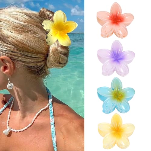 4 Farben Blumen Haarklammer für Frauen und Mädchen, Rutschfeste Acryl Haarklammern mit Blütenblatt Design, Flower Hair Clip Starker Halt für Dickes und Dünnes Haar, Elegante Haaraccessoires 4 Farben Blumen Haarklammer für Frauen und Mädchen, Rutschfeste Acryl Haarklammern mit Blütenblatt Design, Flower Hair Clip Starker Halt für Dickes und Dünnes Haar, Elegante Haaraccessoires von fanicer