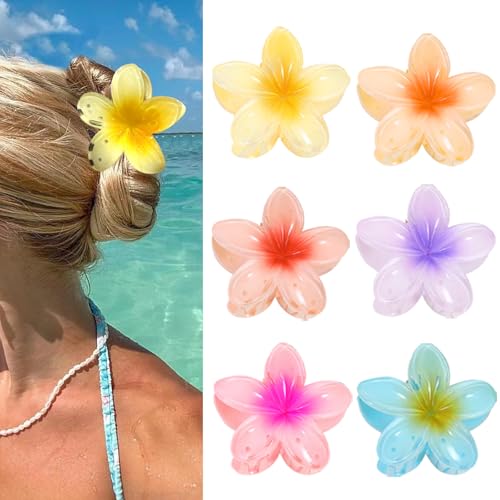 6 Farben Blumen Haarklammer für Frauen und Mädchen, Rutschfeste Acryl Haarklammern mit Blütenblatt Design, Flower Hair Clip Starker Halt für Dickes und Dünnes Haar, Elegante Haaraccessoires 6 Farben Blumen Haarklammer für Frauen und Mädchen, Rutschfeste Acryl Haarklammern mit Blütenblatt Design, Flower Hair Clip Starker Halt für Dickes und Dünnes Haar, Elegante Haaraccessoires von fanicer