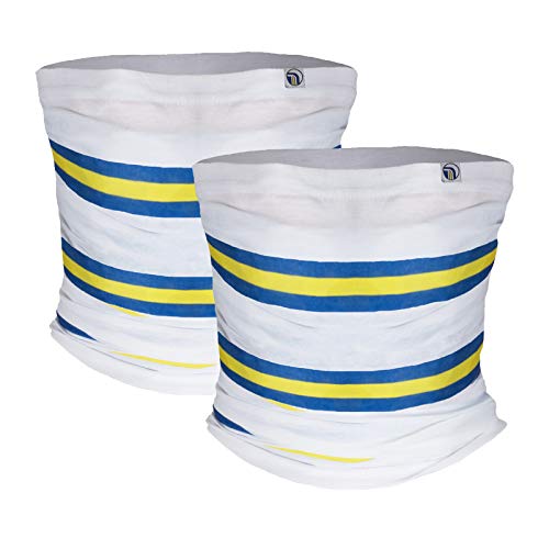 fan originals - Schlauchschal in den Farben von Leeds United - Weiß/Blau/Gelb - Weiß - 2 Stück von fanoriginals