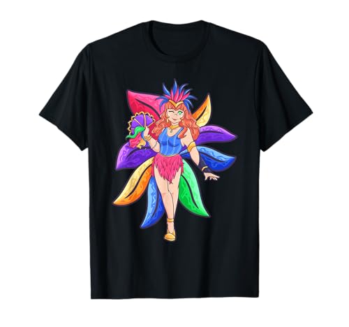 Brasilianische Samba-Tänzerin Frauen-Kostüm, bunt T-Shirt Brasilianische Samba-Tänzerin Frauen-Kostüm, bunt T-Shirt von fansinn.official