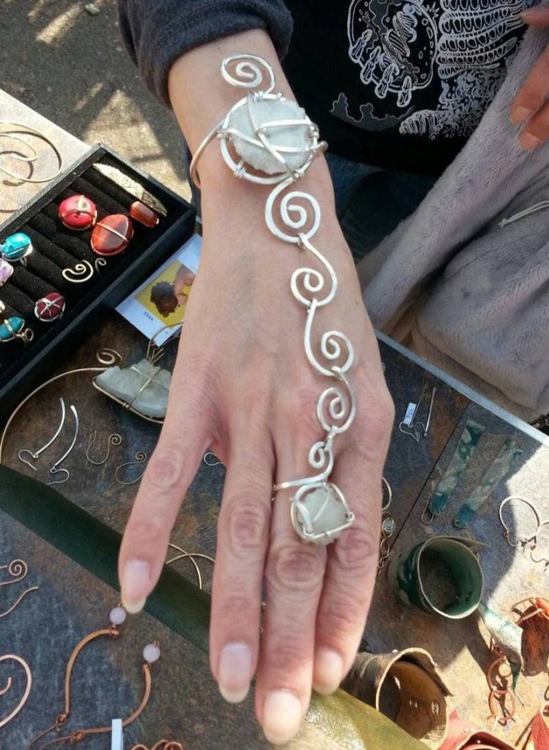 Achat Spiralkette Silber Göttin Armband von fantacelah