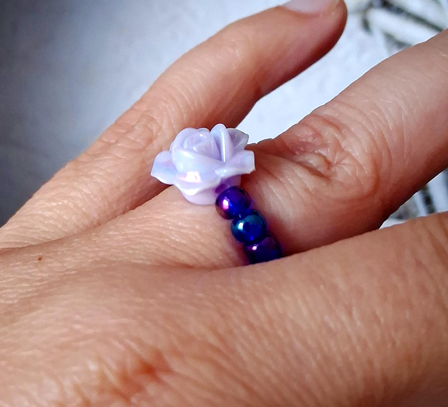 Perlenring Blume von fantasieschick