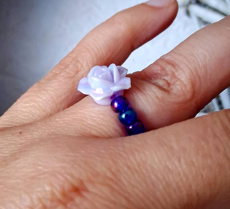 Perlenring Blume Perlenring Blume von fantasieschick