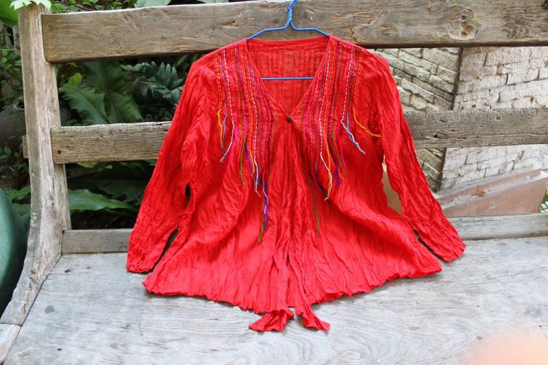 M-L Bequeme Baumwollbluse Ii - Rot M-L Bequeme Baumwollbluse Ii - Rot von fantasyclothes