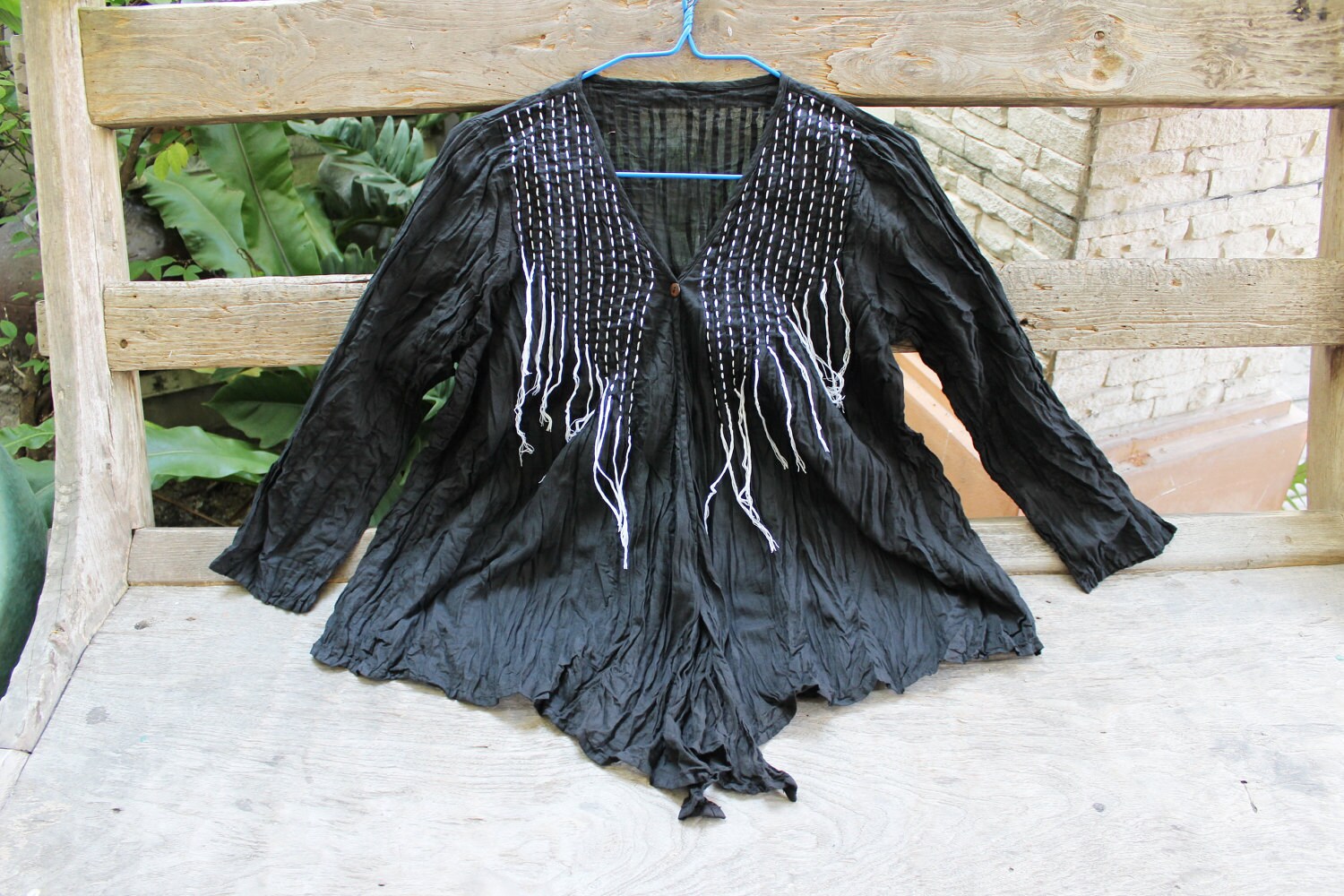 M-L Bequeme Baumwollbluse Ii - Schwarz I von fantasyclothes