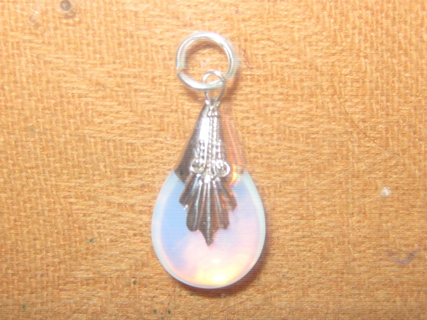 925 Sterling Silber Seeopal Opalit Glas Tropfen Anhänger Halskette 925 Sterling Silber Seeopal Opalit Glas Tropfen Anhänger Halskette von fantazy007