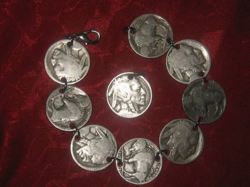 Authentisch Vintage Buffalo Nickel Armband Anhänger Set Spezieller Großhandelspreis Authentisch Vintage Buffalo Nickel Armband Anhänger Set Spezieller Großhandelspreis von fantazy007