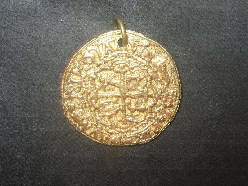 Großhandelsmenge Von 4 Goldton-stücken Acht Piratenmünzen-Anhängern von fantazy007