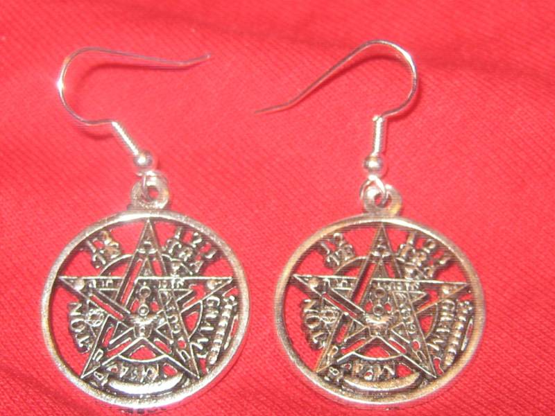 Zinn 23mm Tetragrammaton Wiccan Pagan Pentagram Stern Ohrringe Zinn 23mm Tetragrammaton Wiccan Pagan Pentagram Stern Ohrringe von fantazy007