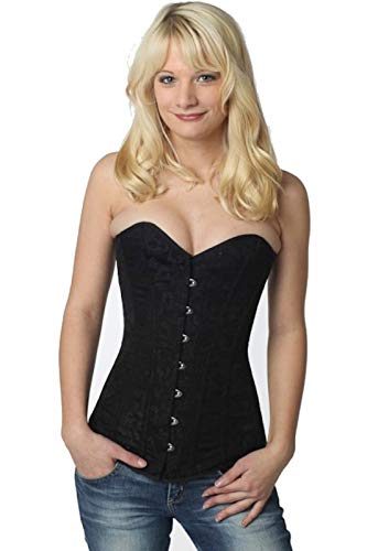 fapedo Brokatkorsett Schwarz Vollbrustmodell lang ry80/40 von fapedo