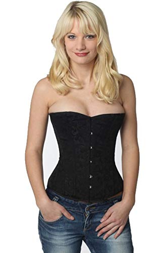 fapedo Korsett Corsage Korsage Corset Halbbrust Brokat Schwarz 42 von fapedo