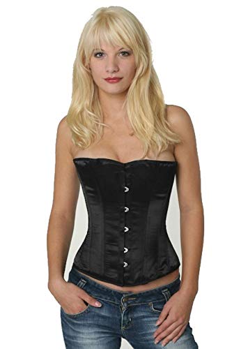 fapedo Korsett Corsage Korsage Corset Halbbrust Satin schwarz 46 von fapedo