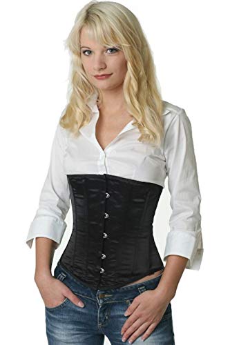 fapedo Korsett Corsage Korsage Corset Unterbrust Satin schwarz 48 von fapedo