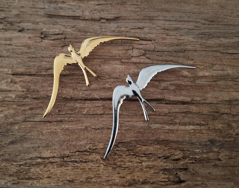 Brosche Schwalbe Edelstahl von farbenspielschmuck