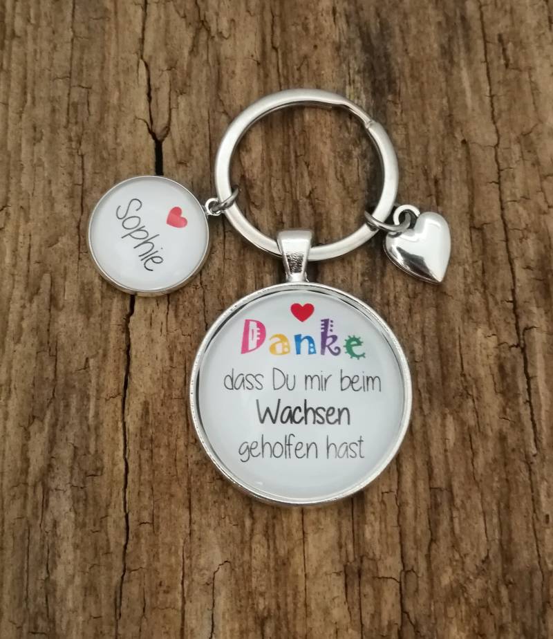 Schlüsselanhänger "Erzieherin Danke" Personalisierbar von farbenspielschmuck