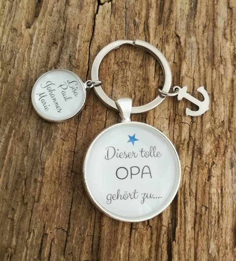 Schlüsselanhänger "Toller Opa" Personalisiert von farbenspielschmuck