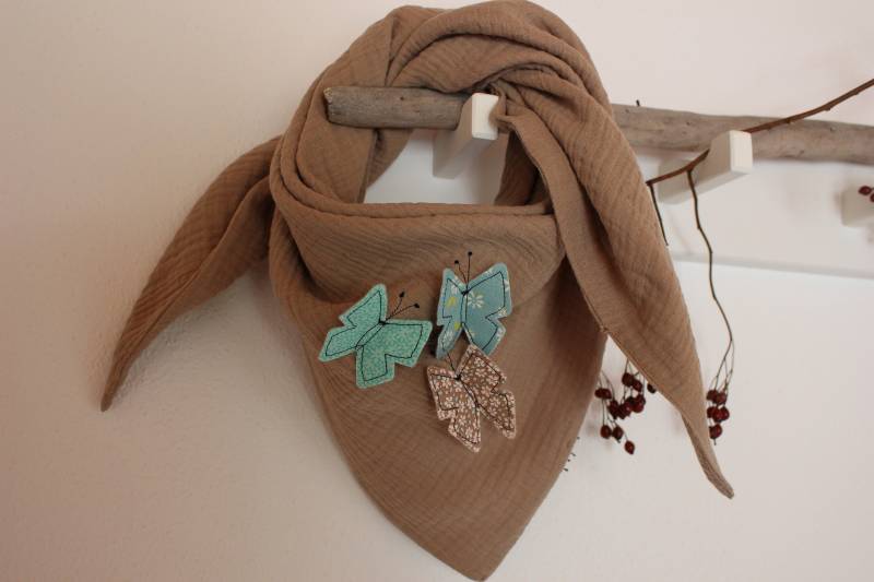 Halstuch Musselin Kinder, Musselintuch, Musselin, Tuch Herbst, Halstuch Regenbogen, Halstuch Einhorn, Halstuch Ballerina, Halstuch Schmetterling von farbkleckskerstin