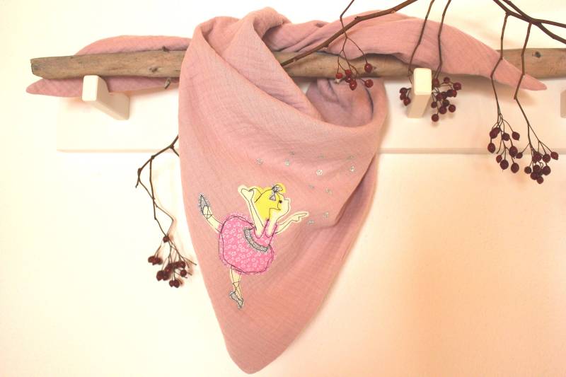 Halstuch Musselin Kinder, Musselintuch, Musselin, Tuch Herbst, Halstuch Regenbogen, Halstuch Einhorn, Halstuch Ballerina, Halstuch Schmetterling von farbkleckskerstin
