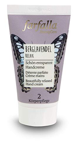 farfalla Berglavendel Relax Handcreme - 50ml - Handpflege für intensive Feuchtigkeit - Mit Bio-Sheabutter & Berglavendel - 100% zertifizierte Naturkosmetik von farfalla