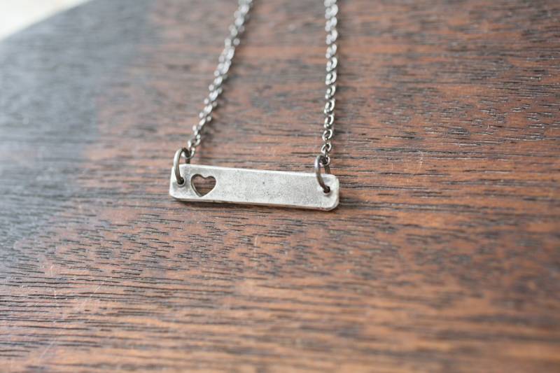 Herz Halskette Silber, Für Sie, Geschenke Einfache Halskette, Minimalist Schmuck von farmhousemoon