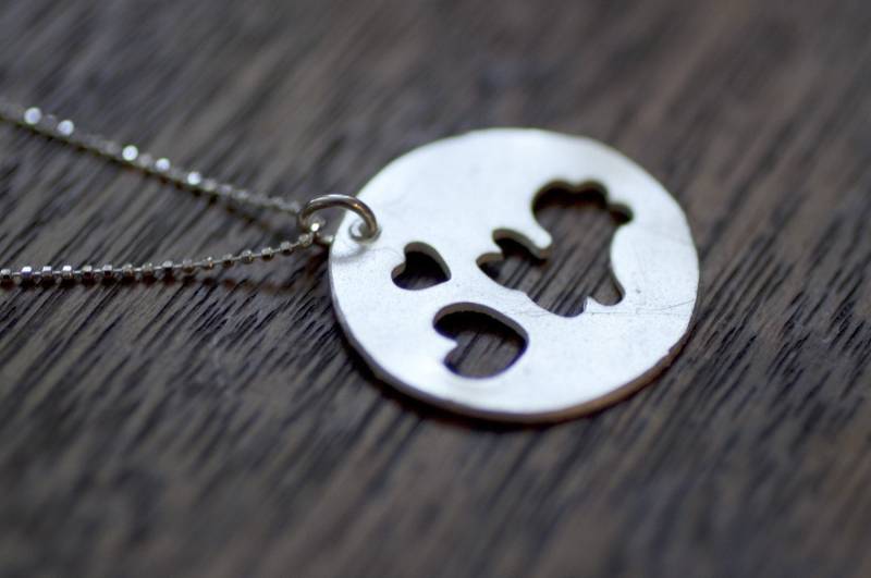 I Love Bunnys Halskette - Kaninchen Schmuck Sterling Silber Hase Herz von farmhousemoon