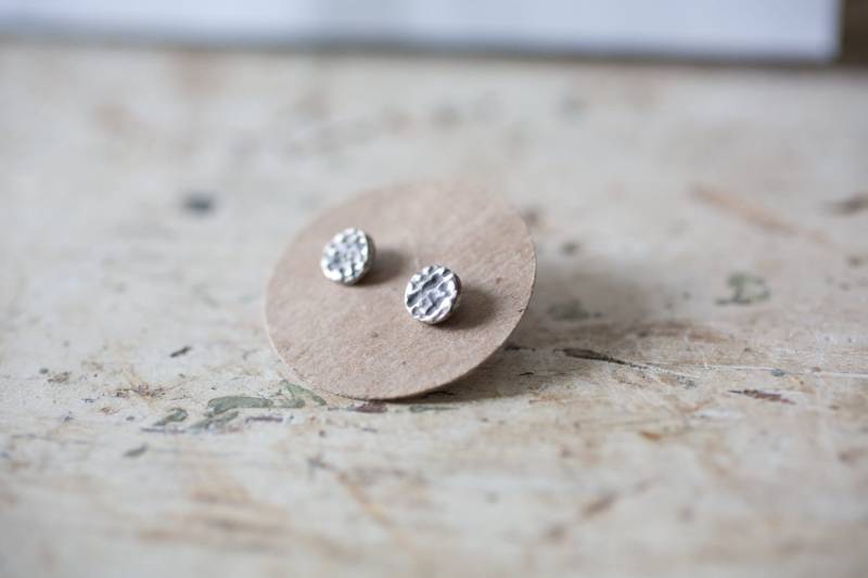 Zierliche Minimalist Ohrringe - Sterling Silber Ohrring Gold Ohrstecker | Paar von farmhousemoon