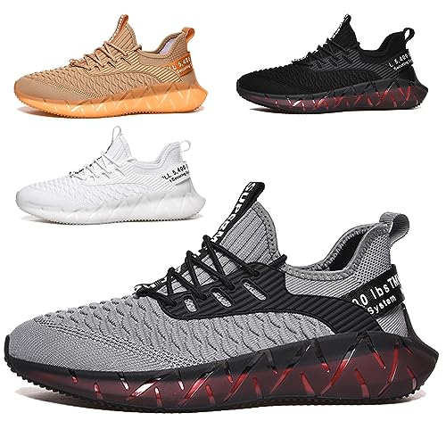 SSERHEHK Sportschuhe Laufschuhe Atmungsaktiv Leichte Turnschuhe Gym Fitness Sneaker für Herren Damen G156 Gray 38EU von SSERHEHK