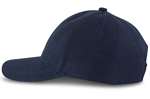 fashionchimp Baseball Basic-Cap in verschiedenen Uni-Farben, Unisex 6-Panel Cap, Kappe (Dunkelblau) von fashionchimp