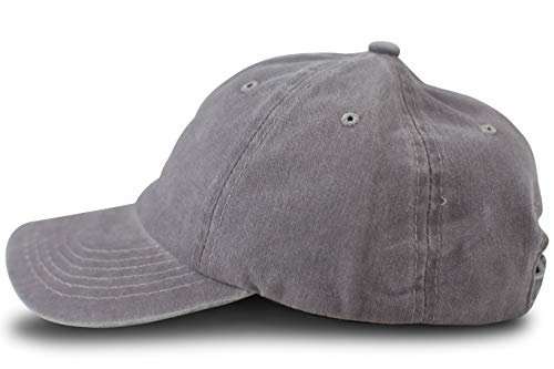 fashionchimp Baseballcap im Vintage Used-Look aus 100% Baumwolle, Unisex Jeans Denim Cap (Hellgrau) von fashionchimp