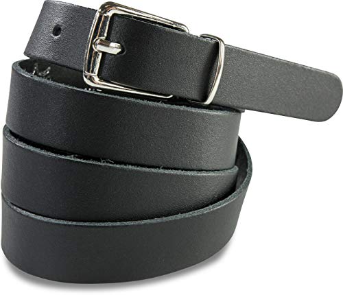 fashionchimp Basic Damengürtel aus 100% echtem Glatt-Leder, schmaler Gürtel, Breite ca. 2,0cm, Made In Germany (Schwarz, 105/BW90) von fashionchimp