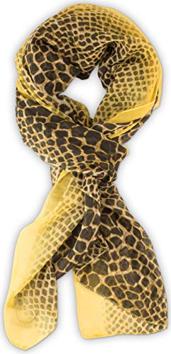 fashionchimp ® Damenschal mit Leoparden-Muster, 100% Viskose, Animal-Print, leichter Schal, Schlangen-Muster (Gelb) von fashionchimp