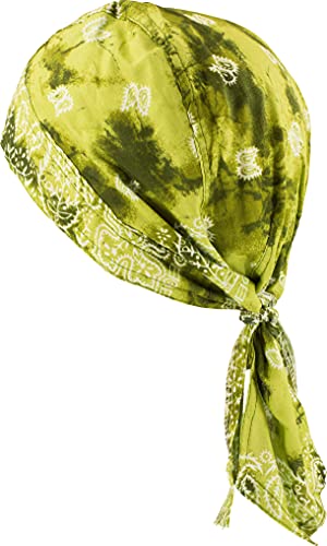 fashionchimp Zandana aus 100% Baumwolle, Bandana-Kopftuch, Bikertuch für Damen und Herren, Muster-Print (Grün-Batik) von fashionchimp