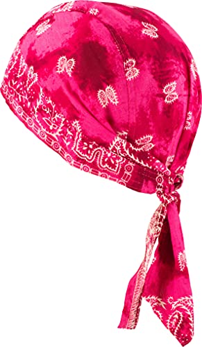 fashionchimp Zandana aus 100% Baumwolle, Bandana-Kopftuch, Bikertuch für Damen und Herren, Muster-Print (Pink-Batik) von fashionchimp