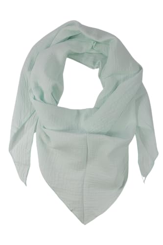 fashionchimp BASIC-Dreieckstuch in Uni-Farben aus 100% Baumwolle, Dreieck Musselin-Schal, leichtes Tuch für Damen und Herren (Mint-Pastell) von fashionchimp