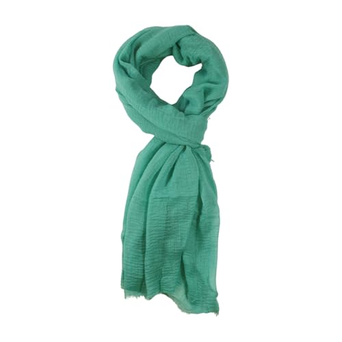 fashionchimp BASIC-Schal für Damen mit weichem Fransensaum, Tuch in leichter Qualität mit Baumwolle, einfarbig (Softmint) von fashionchimp