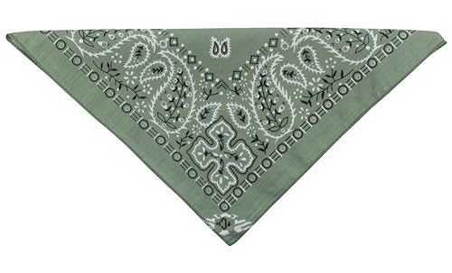 fashionchimp Bandana aus 100% Baumwolle, Premium-Qualität, Nicki-Halstuch für Damen und Herren, 50x50cm (Soft-Oliv) BAN20 von fashionchimp