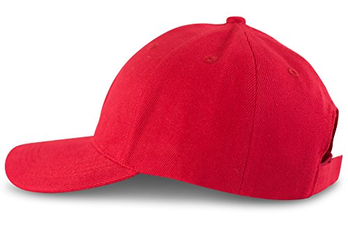 fashionchimp Baseball Basic-Cap in verschiedenen Uni-Farben, Unisex 6-Panel Cap, Kappe (Rot) von fashionchimp