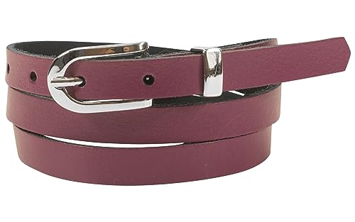 fashionchimp Basic Damengürtel aus 100% echtem Leder, schmaler Gürtel, Breite ca. 1,5cm, Made In Germany (Cyclam-Montana, 110/BW95) von fashionchimp
