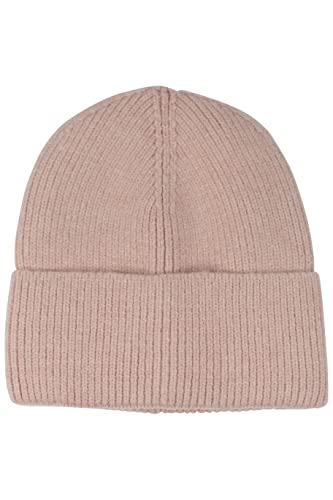 fashionchimp Basic-Wintermütze mit Umschlag ohne Innenfutter, Unisex-Mütze für Damen und Herren, Uni-Farben (Rosa; Größe 55-65 cm) von fashionchimp