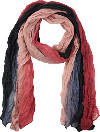 fashionchimp Damenschal mit modischen Farbmuster-Design in Crash-Optik, Multi-Color, feine Stoffqualität, Allseason Schal (Schwarz-Rot) von fashionchimp