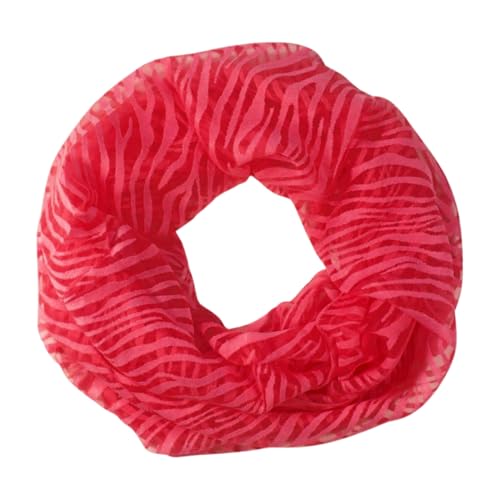 fashionchimp Loop Sommer-Schlauchschal für Damen mit Ausbrenn-Muster, Baumwolle und Polyester, leichter XXL Schal (Hummer-Streifen) von fashionchimp