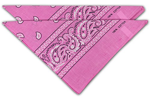 fashionchimp Nicki-Halstuch aus 100% Baumwolle im 2er Set, Unisex Bandana, AZO-Frei (Rosa 02) von fashionchimp